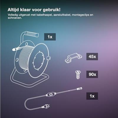 OSRAM 4099854449192 LED-strip complete set Met connector (male) 230 V 15 m Koudwit 1 stuk(s)