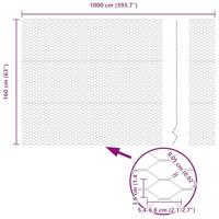 Zeskantig hekwerk Zilver 1.6 x 10 m Gegalvaniseerd staal - thumbnail
