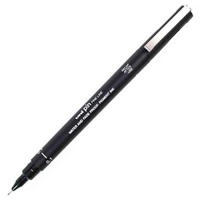 Uni Pin fineliner, ronde punt, 0,1 mm, zwart