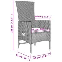 9-delige Tuinset met kussens poly rattan beige - thumbnail