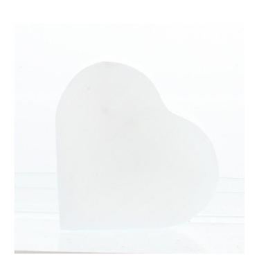 Steengoed Hart seleniet wit ca 6 cm 1 Stuks