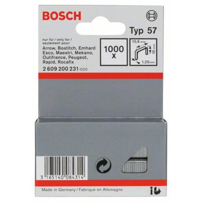 Bosch Accessories 2609200231 Nieten met plat draad Type 57 1000 stuk(s) Afm. (l x b) 10 mm x 10.6 mm