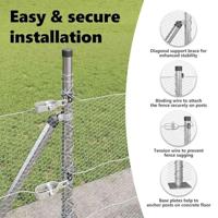 VidaXL Afrasteringspaal zilver 25 x 0,4 m (13 mm gaas) staal - thumbnail