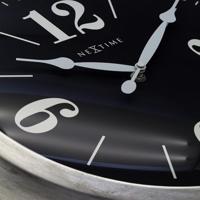 NeXtime NE-3290ZI Landelijke Wandklok - 39cm - Stille Klok - Wit/ ZIlver - "Classic" - thumbnail