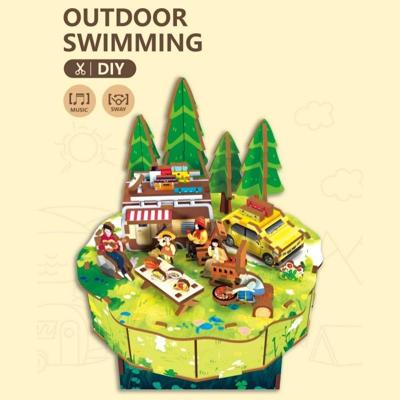 PlayfulMario Travel Outside Swimming Houten met muziek Modelbouw Creatief & Educatief PlayfulMario Travel Outside Swimming Houten met muziek Modelbouw Creatief & Educatief