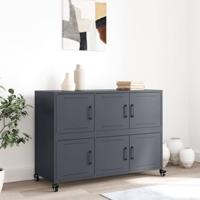 Dressoir 100,5x39x72 cm staal antracietkleurig - thumbnail