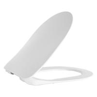 Creavit Flat toiletbril softclose met inox scharnieren wit - thumbnail