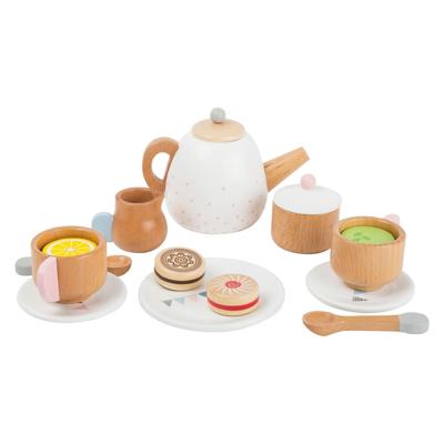 Small Foot - houten theeset met speeleten, 17dlg. Small Foot - houten theeset met speeleten, 17dlg.