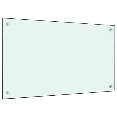 VidaXL Spatscherm keuken 70x40 cm gehard glas wit