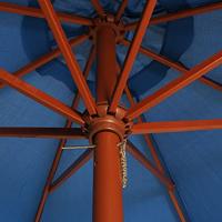 Parasol met houten paal 300x258 cm blauw - thumbnail