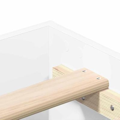 Bedframe zonder matras 75x190 cm spaanplaat wit