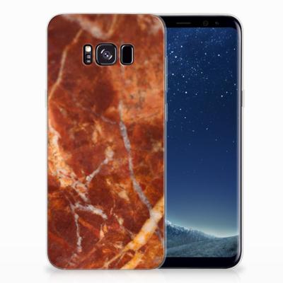 Samsung Galaxy S8 Plus TPU Siliconen Hoesje Marmer Bruin Samsung Galaxy S8 Plus TPU Siliconen Hoesje Marmer Bruin