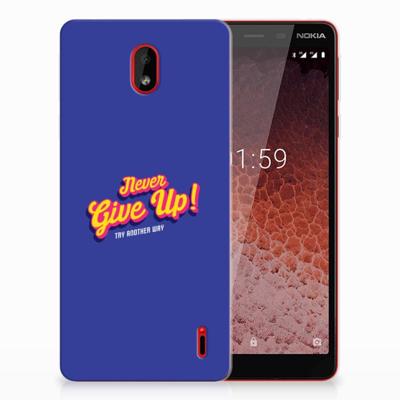 Nokia 1 Plus | Siliconen hoesje | met naam Never Give Up Nokia 1 Plus | Siliconen hoesje | met naam Never Give Up