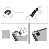 Nobo Mini whiteboard, magnetisch, met gekleurd frame, 28 x 21,6 cm - thumbnail