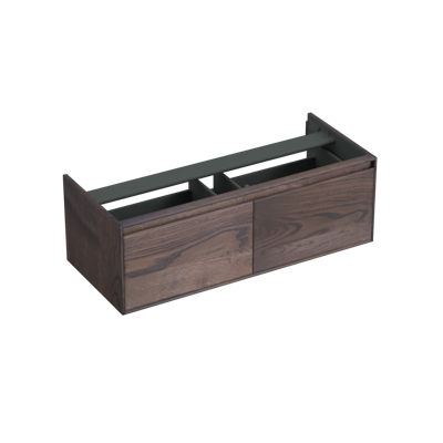 Onderkast Forzalaqua Reno 120x51x40 Cm 2 Lades Softclose Eiken Charcoal Onderkast Forzalaqua Reno 120x51x40 Cm 2 Lades Softclose Eiken Charcoal