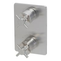 Wiesbaden Cross afbouwdeel therm. 2 weg geb.staal - thumbnail