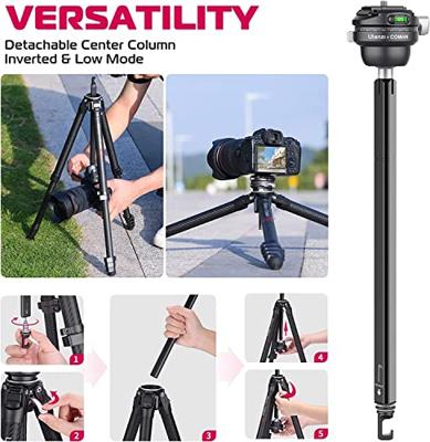 Ulanzi x Coman Zero Y F38 carbon driebeen statief met balhoofd en Falcam F38 quick release