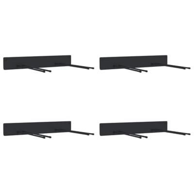 VidaXL Tuingereedschapsrekken 4 st wandmontage staal zwart