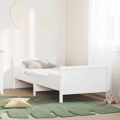 Bedframe met matras met hoofdeinde Wit 80 x 200 cm