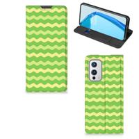 OnePlus 9 | Hoesje met Magneet | Waves Green - thumbnail