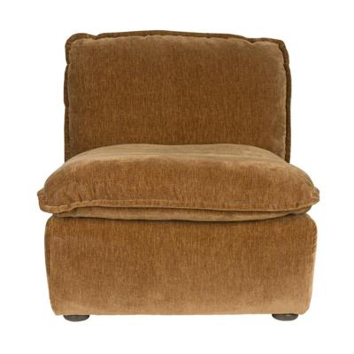 Dutchbone Fauteuil 'Radley' Velvet, kleur Cognac Dutchbone Fauteuil 'Radley' Velvet, kleur Cognac