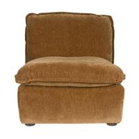 Dutchbone Fauteuil 'Radley' Velvet, kleur Cognac - thumbnail