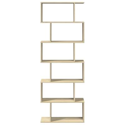 Kamerscherm / boekenkast 6-laags 70x24x193 cm hout sonoma eiken