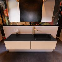 Badkamermeubelset Mondiaz Erin 150 cm met 2 Lades met RIDGE Wastafel Rechts Urban met 1 kraangat Greeploos Mat Rosee - thumbnail