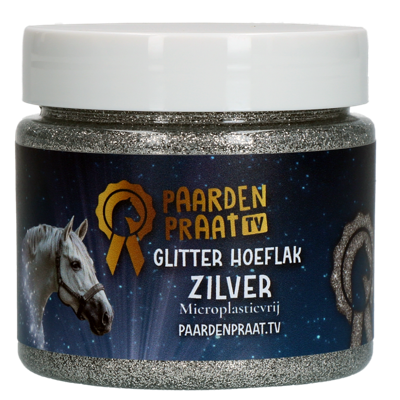 Paardenpraat TV Glitter Hoeflak Zilver