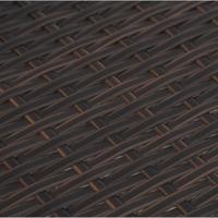 5-delige Loungeset met kussens poly rattan bruin - thumbnail