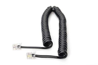 DIGITUS UAE telefoon aansluitkabel - RJ10-4-aderig - spiraalkabel - 2m lengte - zwart