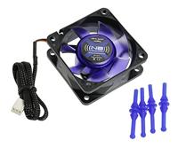 NoiseBlocker BlackSilent XR-2 PC-ventilator Zwart, Blauw (transparant) (b x h x d) 60 x 60 x 25 mm - thumbnail
