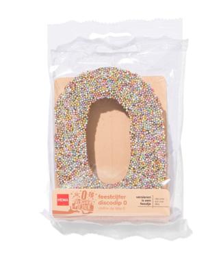 HEMA Chocolade feestcijfer 0 met discodip