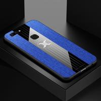 Voor vivo X20 XINLI stiksels doek textuur schokbestendig TPU beschermhoes (blauw) - thumbnail