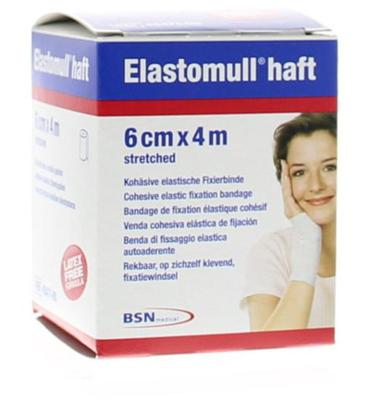 Elastomull Fixatiewindsel haft 4m x 6cm 1 Stuks