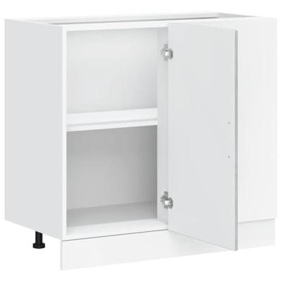 Spoelbakonderkast bewerkt hout betongrijs Spoelbakonderkast bewerkt hout betongrijs