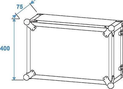 Roadinger Effect Rack CO DD 19 inch flightcase 8HE 380mm diep - thumbnail