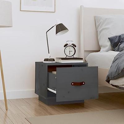 Nachtkastjes 2 st 40x34x35 cm massief grenenhout grijs