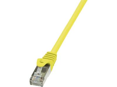 LogiLink CP1087D RJ45 Netwerk Aansluitkabel CAT 5e SF/UTP 7.50 m Geel Snagless