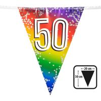 Vlaggenlijn Cijfer 50 Regenboog Met Sterren (6m) - thumbnail