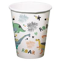 Folat BV Papieren bekers dino roars 250ml, 6st. - thumbnail
