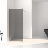 Aqua Splash Inloopdouche Slim Rookglas Anti-Kalk Coating Brushed Copper Profiel - Inloopdouche Aqs Slim 70x200 cm Brushed Copper Profiel - thumbnail