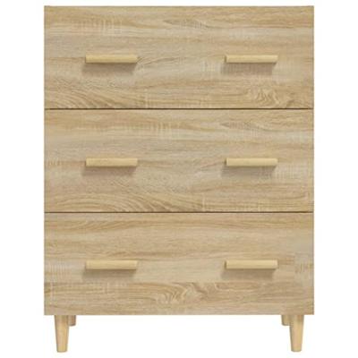 Dressoir 70x34x90 cm bewerkt hout sonoma eikenkleurig
