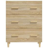 Dressoir 70x34x90 cm bewerkt hout sonoma eikenkleurig - thumbnail