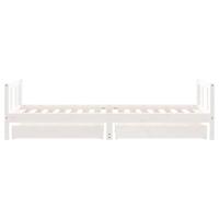 Kinderbedframe 90x200 cm massief grenenhout wit - thumbnail