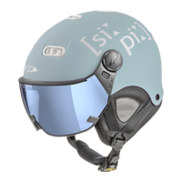 CP Carachillo XS skihelm blauw mat - helm met spiegel vizier (☁/❄/☀) - thumbnail