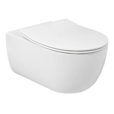 Plieger Wandcloset Pack Kansas Diepspoel Rimless met Slim Zitting 36x54,5 cm Wit