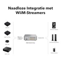 WiiM Vibelink Amp | 100W eindversterker met premium ESS 9039Q2M DAC en TI TPA3255 | Compatibel met WiiM Mini, Pro, Pro Plus en Ultra | RCA-, coaxiale en optische ingangen | Zilver - thumbnail
