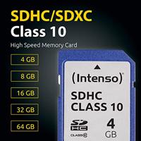Intenso 3411450 SDHC-kaart 4 GB Class 10 - thumbnail