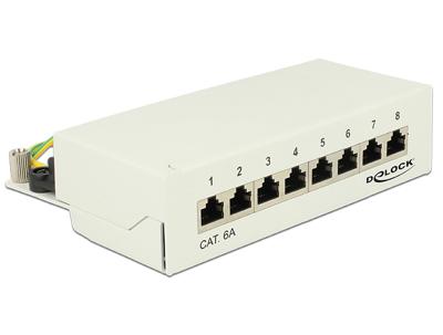 DeLOCK Desktop patchpaneel 8 Port Cat.6A